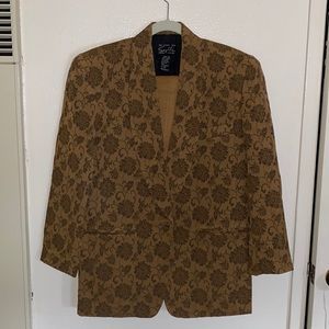 Vintage 90s Suzelle brocade boyfriend oversized style blazer